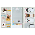 Xqumoi I Just Really Like French Bulldog Sticky Notes Set, 550 Sheets, Cartoon Bulldog Self-Stick Notes Pads Animal Divider Tabs Bundle Writing Memo Pads Page Marker Back to School Office Supplies - color: 1pack-bulldog