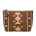 Wrangler Travel Makeup Bag Large Waterproof Cosmetic Bag for Women - color: Light Brown