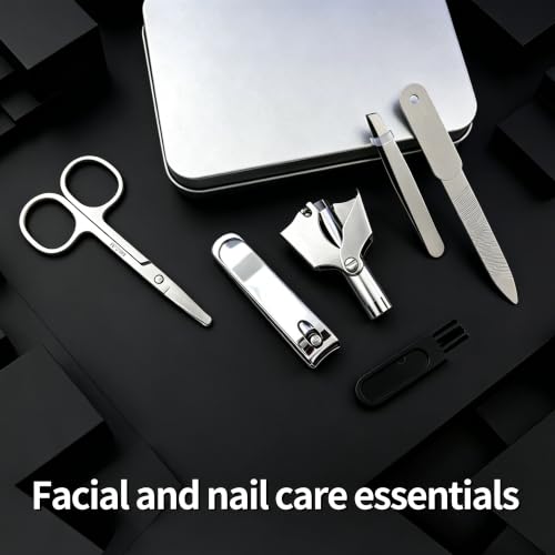 6 In 1 Stainless Steel Manicure Set Portable Nail Grooming Kit