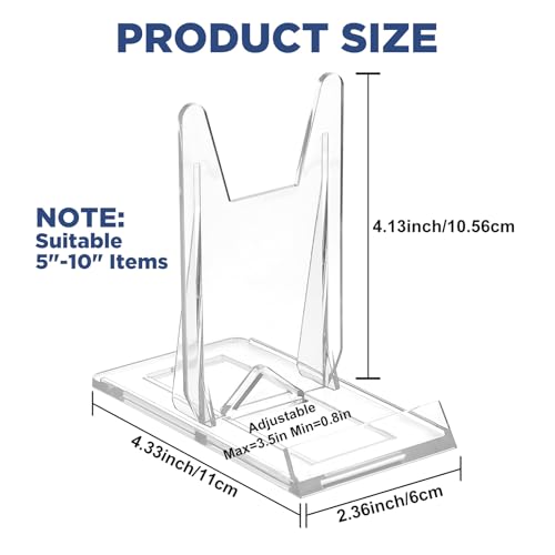 30pcs Adjustable Clear Display Holder Acrylic Book Stand for Display Easel Collector Stand Book Displays Stands for Home Office Wedding Birthday Comic Album CD Magazine Postcard Artworks Party