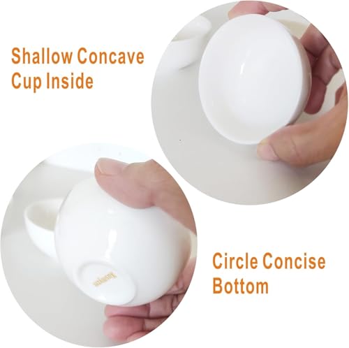 TeaCup 1.8 oz White Porcelain Gongfu Tea cups Ceramics Cups Small Cups Tiny Bowls Set of 8