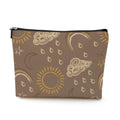 Boho Sun Moon Celestial Makeup Bag,Makeup Organizer Cosmetic Bags for Women - color: BohoWeather