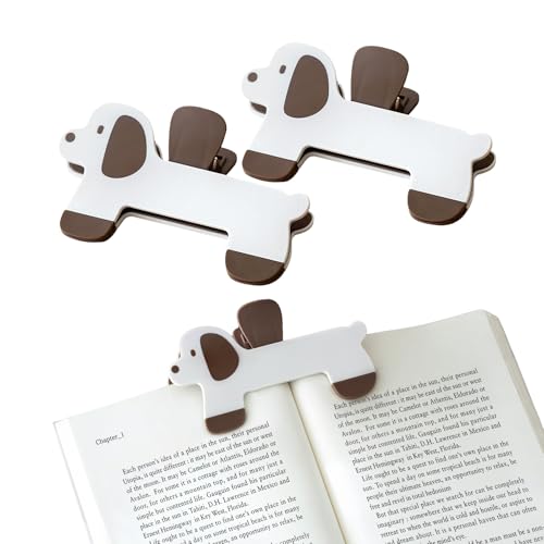 Book Clip to Hold Book Open,Sturdy Non-Slip Page Holder Clips for Reading - color: 2 Brown