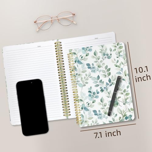 Cute Spiral Notebook Lined Journal B5 Note Book with Pocket, Spring - color: Spring Leaves