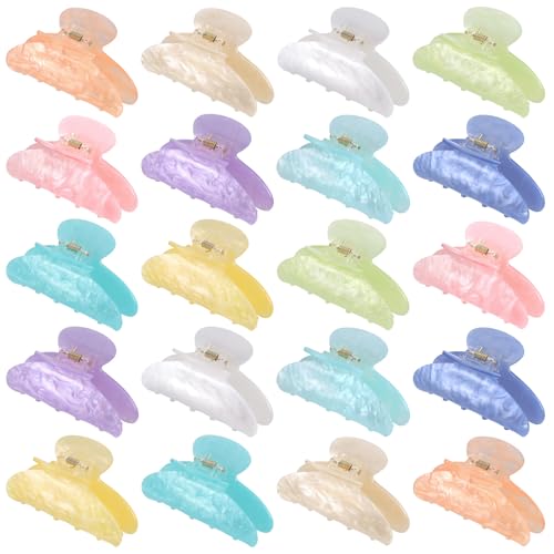 20 PCS Acrylic Hair Claw Clips for Women,Large