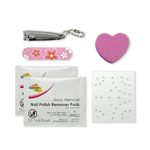 Bonks GoGo Kit - Nail Care Kit for Women and Teens - Portable Manicure Set with Mini Nail Files, Nail Clippers, Buffer, and Remover - Compact & Stylish Travel Essential - style: Nail Care Kit