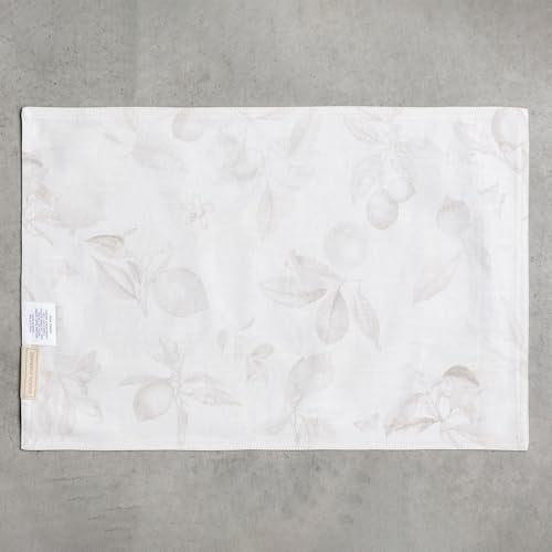 Maison d' Hermine Placemats Set of 4 Reusable 100% Cotton (13"x19") - color: 002 - Limoncello, size: 13" X 19" (Pack of 4)