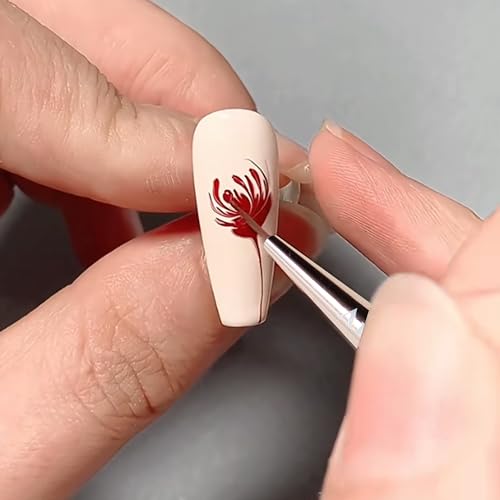 3pcs Pink-Silvery Nail Art Liner Brushes Set - color: Pink-silver