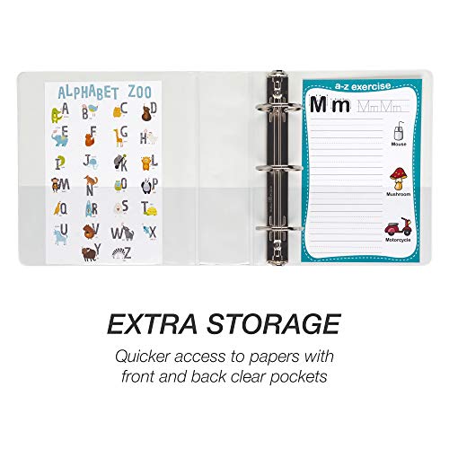 Samsill Economy 2 Inch Mini 3 Ring Binder, Round Ring Binder, Holds 5.5 x 8.5 Inch Documents, Customizable Cover, 2" View, 6 Pack, White - color: White, size: 2" View, style: 6-Pack
