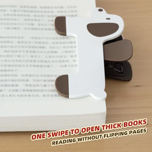 Book Clip to Hold Book Open,Sturdy Non-Slip Page Holder Clips for Reading - color: 2 Brown
