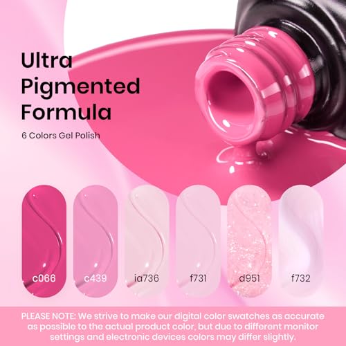 Beetles Pink Gel Nail Polish Set, Blush Cotton Jelly Glitter Gel Polish - color: A - Mixed Finishes | | Blush Cotton