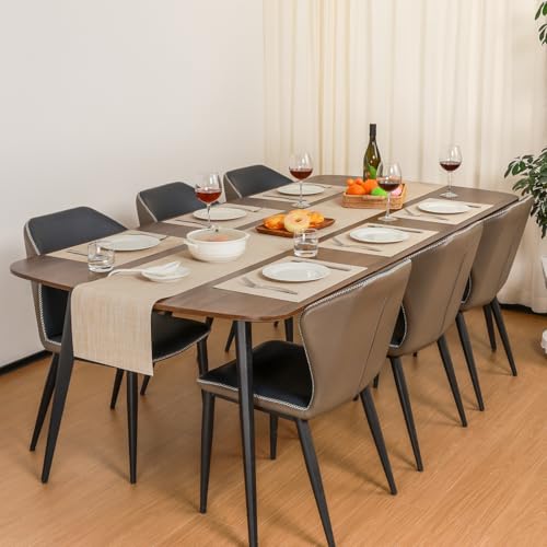 Myir JUN Placemats Set of 6 Kitchen and Dining Table Placemats - color: A-beige, size: Set of 6