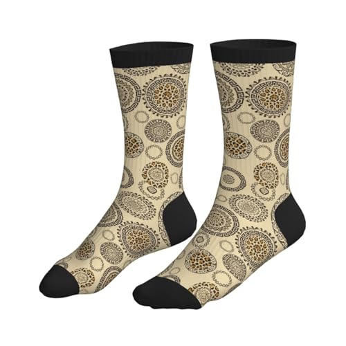 Crew Athletic Socks Funny Crazy Casual Sports Novelty Dress Socks for Women Men Running Hiking - color: Animal Geometry Print