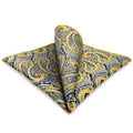 S&W SHLAX&WING Mens Pocket Square Paisley Multicolor Large for Business Wedding - color: Qh13