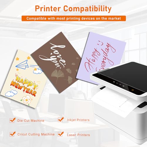 Guakicae 40 Sheets Light Purple Cardstock 8.5 x 11 Printer Paper 75lb - color: Purple, size: 40 Sheets