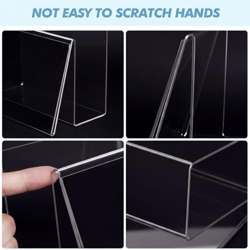 Vicenpal 4 Pcs Clear Acrylic Postcard Holder Stand, Office Home School