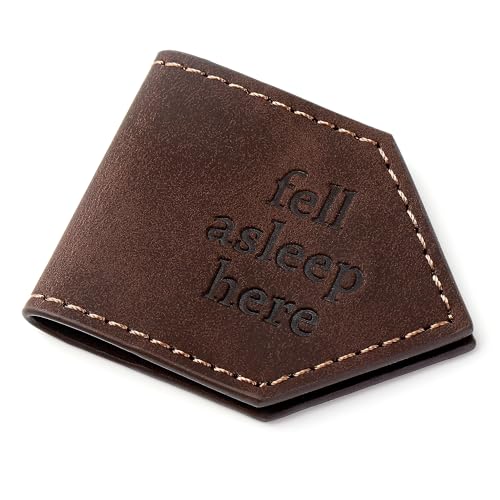 Fell Asleep Here Magnetic Faux Leather Bookmark for Book Lovers