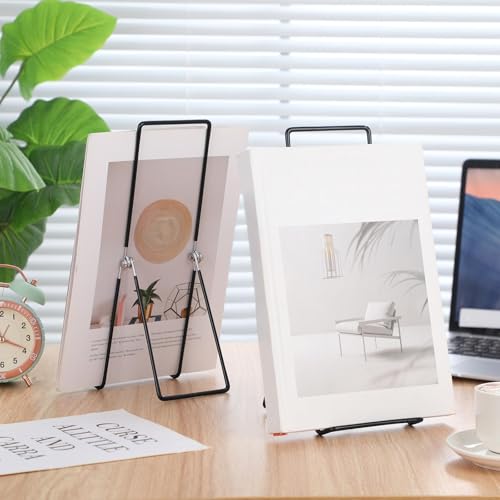 6 Pack Large Metal Book Stand for Display Adjustable Holder - size: 11.8 Inch