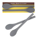 Honey Bear Kitchen Silicone Stirring Spoon (Set of 2, Stone Grey) for Coffee & Tea - color: Stone Gray