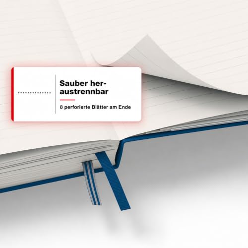 LEUCHTTURM1917 - Notebook Hardcover Medium A5-251 Numbered Pages for Writing and Journaling (Indigo, Ruled) - color: Indigo, style: Ruled