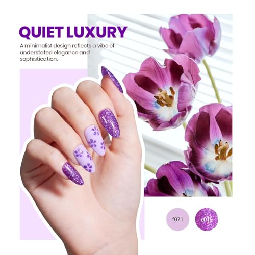 Beetles Gel Nail Polish Kit with U V Light, 75PCS Gel Nail Kit 45 Colors - color: C-Exquisite Femininity
