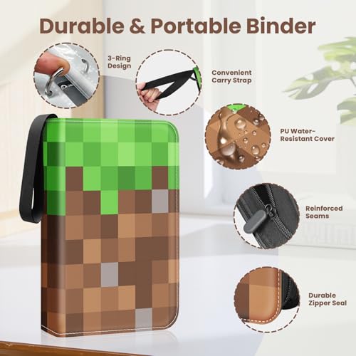 9 Pocket Trading Card Binder, 900 Card Capacity, Green - size: Large