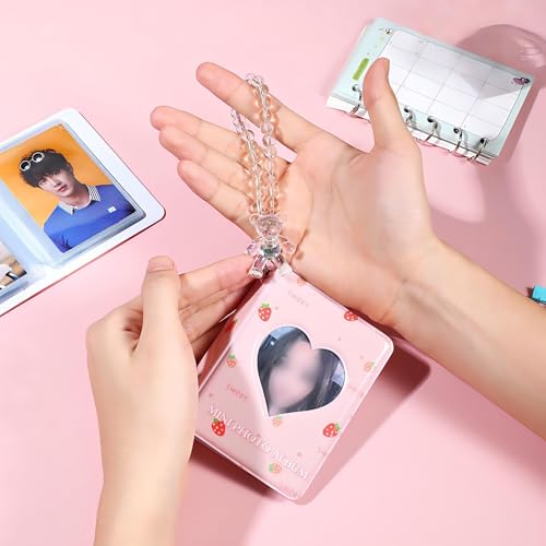 Pajean 2 Pack Photocard Binder, 3 Inch Mini Photo Album, Cute Style - style: Cute Style
