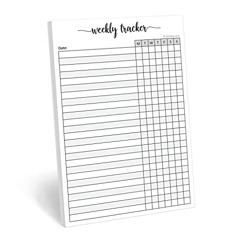 321Done Weekly Tracker Notepad, 5.5x8.5 Inches, 50 Sheets, Monday Start - color: MTWTFSS, size: 5.5" x 8.5" Portrait