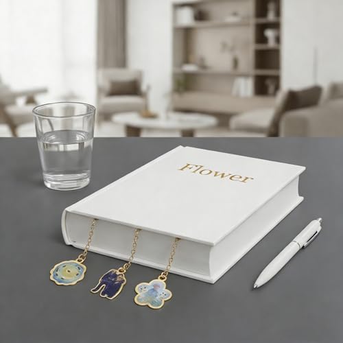 3Pcs Oil Painting Hollow Metal Bookmarks, Art Series Ruler Bookmarks