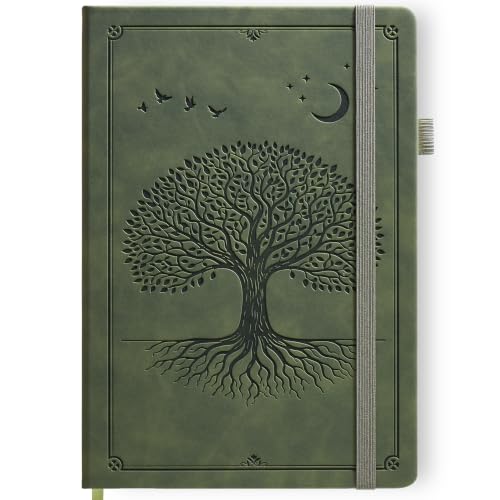 Lined Journal Notebook Hardcover Leather Bound 200 Pages B5 Green Diary - color: Light Green, size: B5 200 Pages
