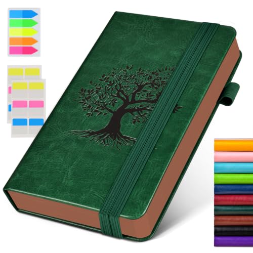Small Journal Notebook 3.7"x6.8", 300 Page Lined Paper Pocket Size Notebook - color: Green, size: A6 (3.7in x 6.8in)