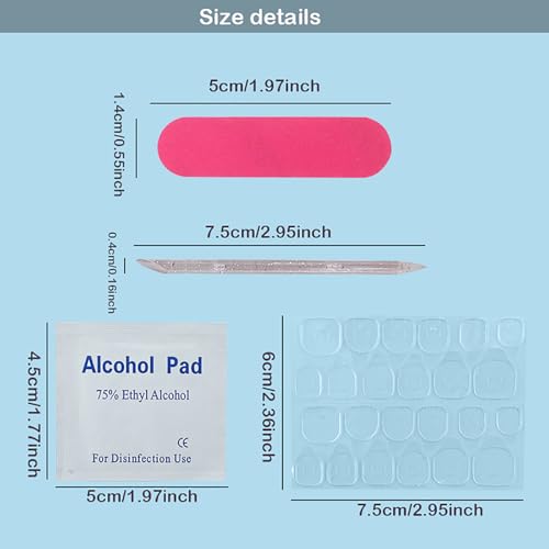 Disposable Manicure Kits 4-Piece, Press On Nail Tool Kit Suitable for Home