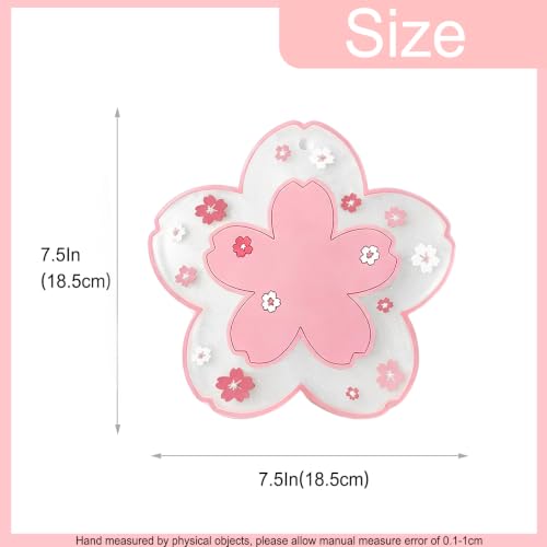 Kawaii Pot Holders for Kitchen Essentials Decor Pink Cherry Blossom Decor - size: Trivets 2pcs