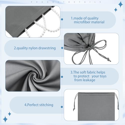 20 Pcs Satin Game Storage Bags for Women Men, S,M,L, Blue Gray Black - color: Blue Gray Black, size: S,M,L