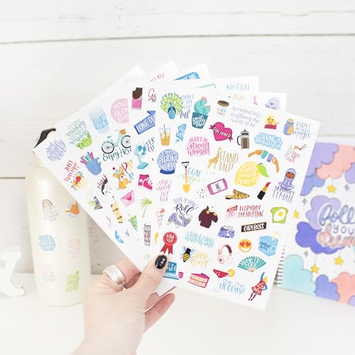 bloom daily planners Female Empowerment Planner Stickers - Variety Pack for Planning, Decorating, & Scrapbooking - 6 Sheets / 205 Girl Power Themed Stickers