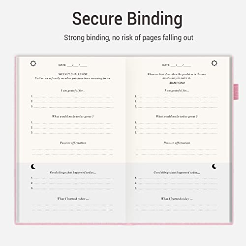 The Gratitude Journal - Inspire Thankfulness, Mindfulness, Positivity, Happiness, Affirmation, Productivity & Self Care - Undated Daily Reflection & Gratitude Journal for Women & Men - Upgraded with - color: Pink