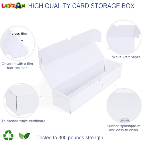 Trading Card Storage Box, 8-Pack 1000 Count Cardboard TCG & Sport Card Box - size: 8 piece 14in for Standard
