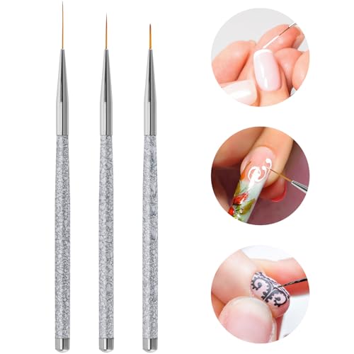 5 Pcs Dotting Pens with 3 Pcs Nail Art Liner Brushes, Nail Art Design Tools