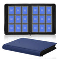 Toploader Binder, 9-Pocket 288 Cards Holder for 3"x4" Rigid Card Sleeves - color: 9Navy Blue