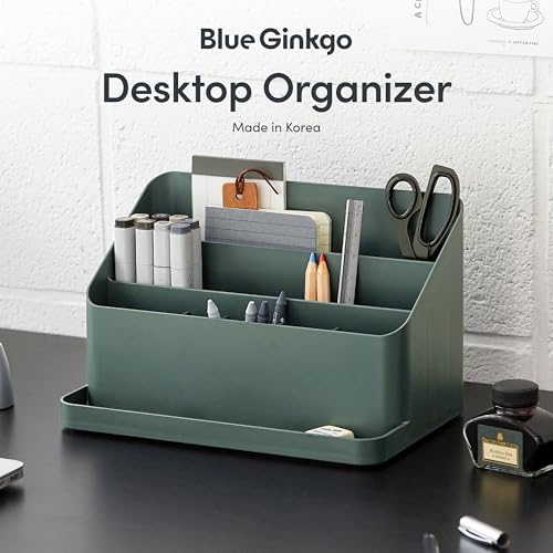 BLUE GINKGO Desk Organizer, Office Supplies, Green, Made in Korea - color: Green, size: ORGANIZER