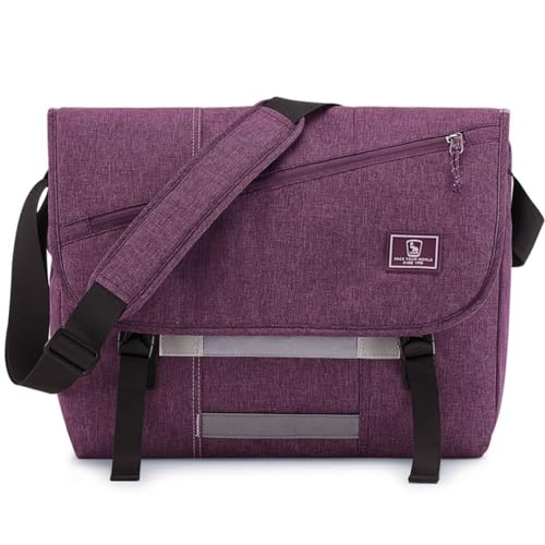 OIWAS Messenger Bag for Women 15.6 Inch Laptop Crossbody Bag for Men Purple - color: Purple, size: 15.6 Inch
