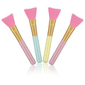 Cuttte 4pcs Silicone Face Mask Applicators, Hairless Facial Brushes for Mud - color: Peach