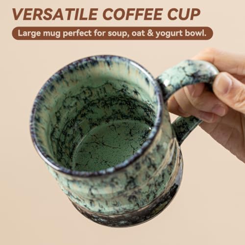 Celadon Rain Ceramic Mug, 15oz Reactive Glaze Mug, Housewarming Gift - color: 15oz - Celadon Rain · RENEW