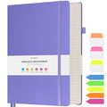 College Ruled Notebook B5, 312 Numbered Pages Diary, Lined Leather Journal - color: Purple, size: B5
