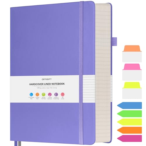 College Ruled Notebook B5, 312 Numbered Pages Diary, Lined Leather Journal - color: Purple, size: B5