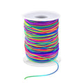 LUSTEMBER 1mm Stretchy Bracelet String, Sturdy Rainbow Elastic String Elastic Cord for Jewelry Making, Necklaces, Beading and Crafts - size: 164 Feet