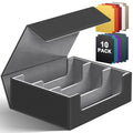 1800+ Card Deck Case, Leather Magnetic Storage Case for Trading Cards - color: 1800+ Black