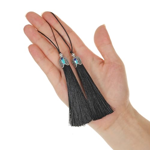 20pcs 16cm/6.3inches Vintage Silver Color Bookmark Tassels Silky Handmade Soft Craft Tassels with Loops for Bookmarks, Crafts and Jewelry Making (Mixed Color) - color: Mixed Color