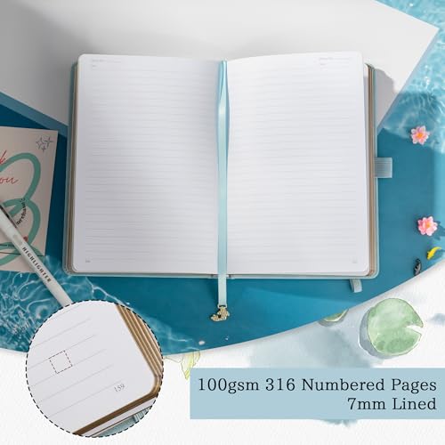 TIEFOSSI A5 Lined Journal Notebook 316 Pages for Women & Men - color: Light Blue, size: A5-Lined