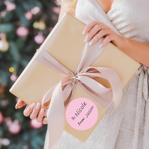 Whaline 315Pcs Pastel Gift Tag Stickers 2.5 Inch to and from Colorful Circle Present Stickers Back to School Self-Adhesive Blank Labels Envelope Sticker for Party Favors Marking, 9 Colors - color: Pastel